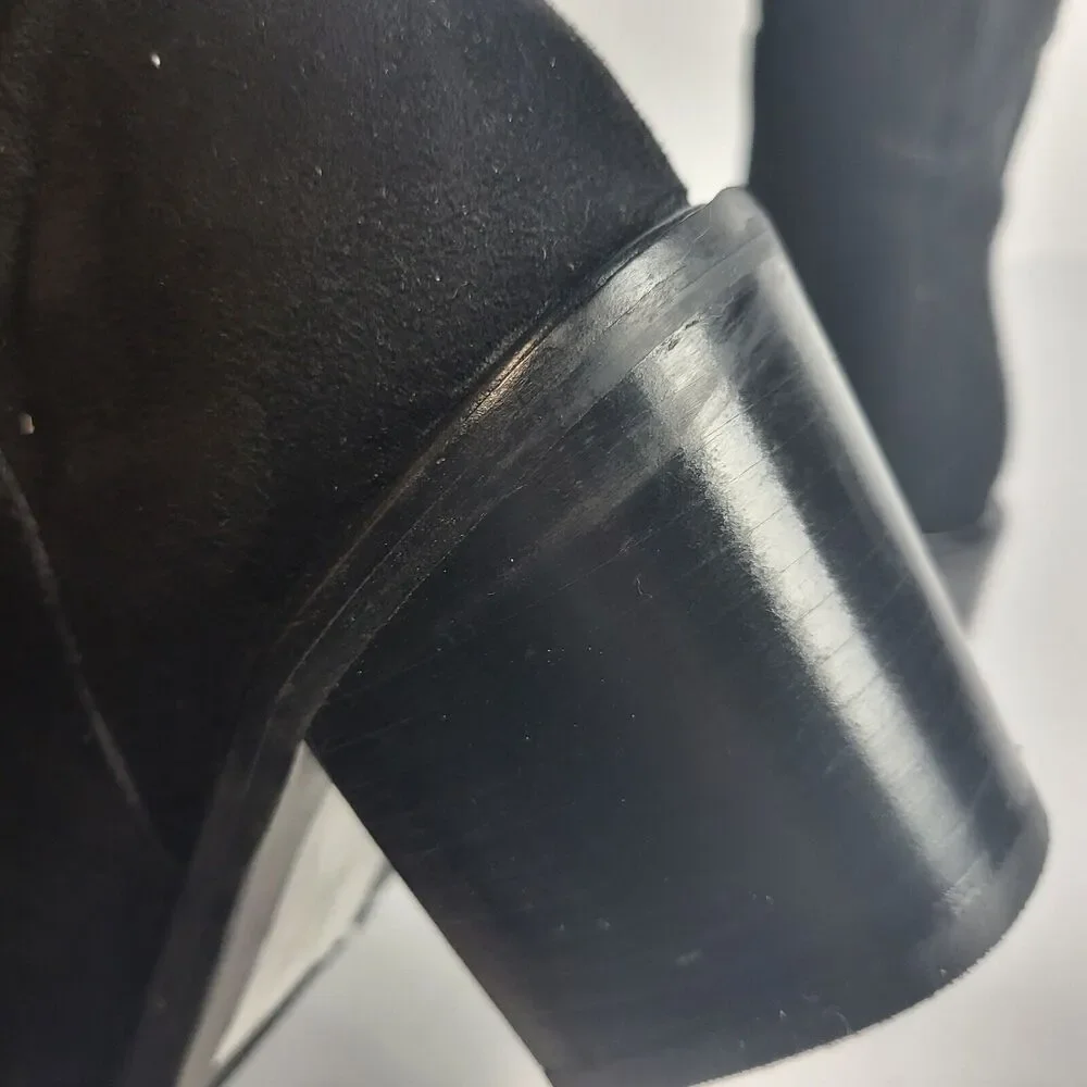 Seychelles Paradise City Leather Over the Knee Boots Black Size 6